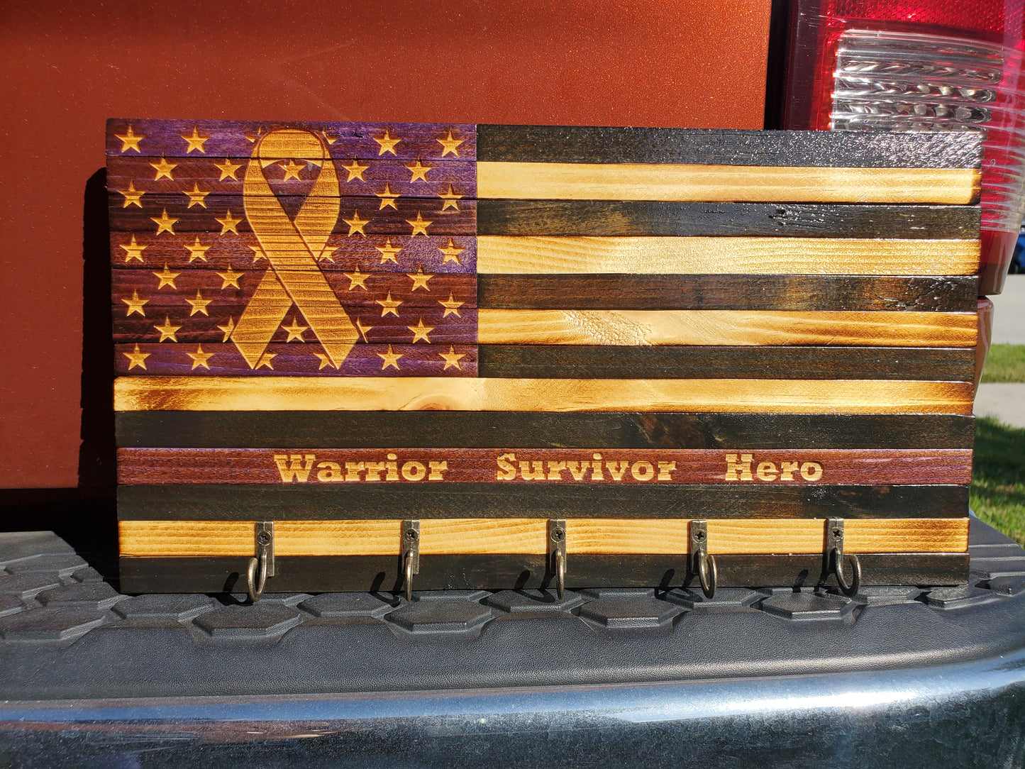 Cancer Survivor Flag Key Holder