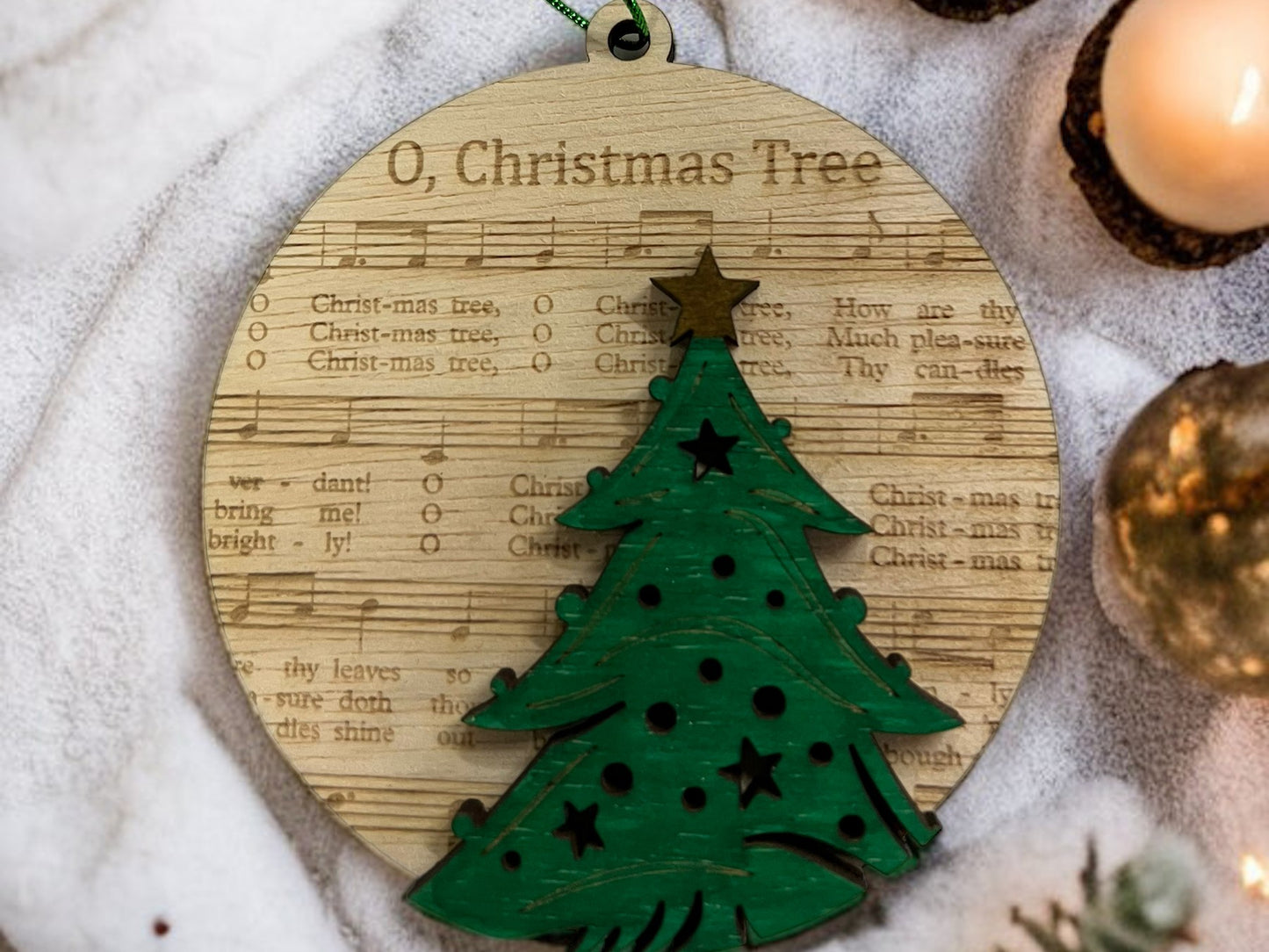 Sheet Music Christmas Carol Ornaments