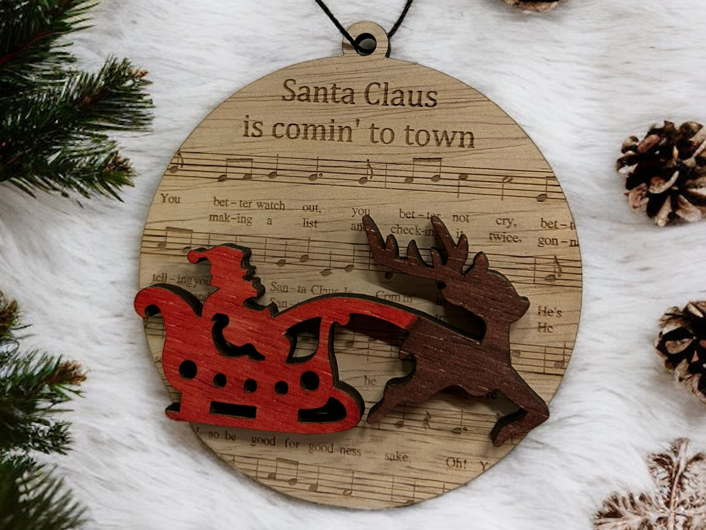Sheet Music Christmas Carol Ornaments