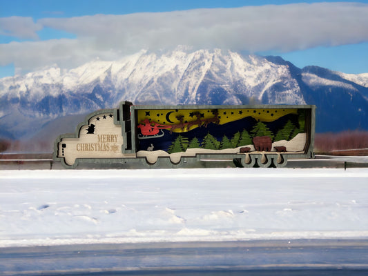Christmas Truck Lighted 3D Shadowbox